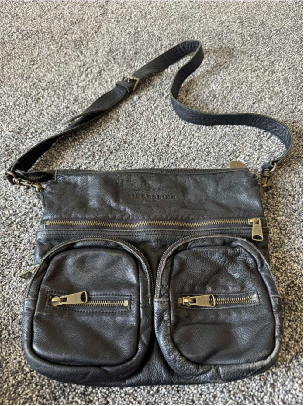 Liebeskind Berlin Anny Black Leather Crossbody Bag